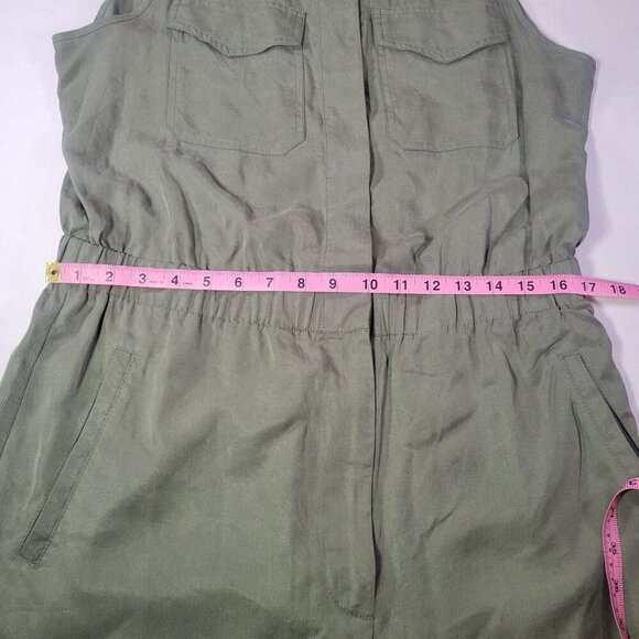 Banana Republic Women OD Green Sleeveless Romper With Pockets Size Tall L - Picture 12 of 14